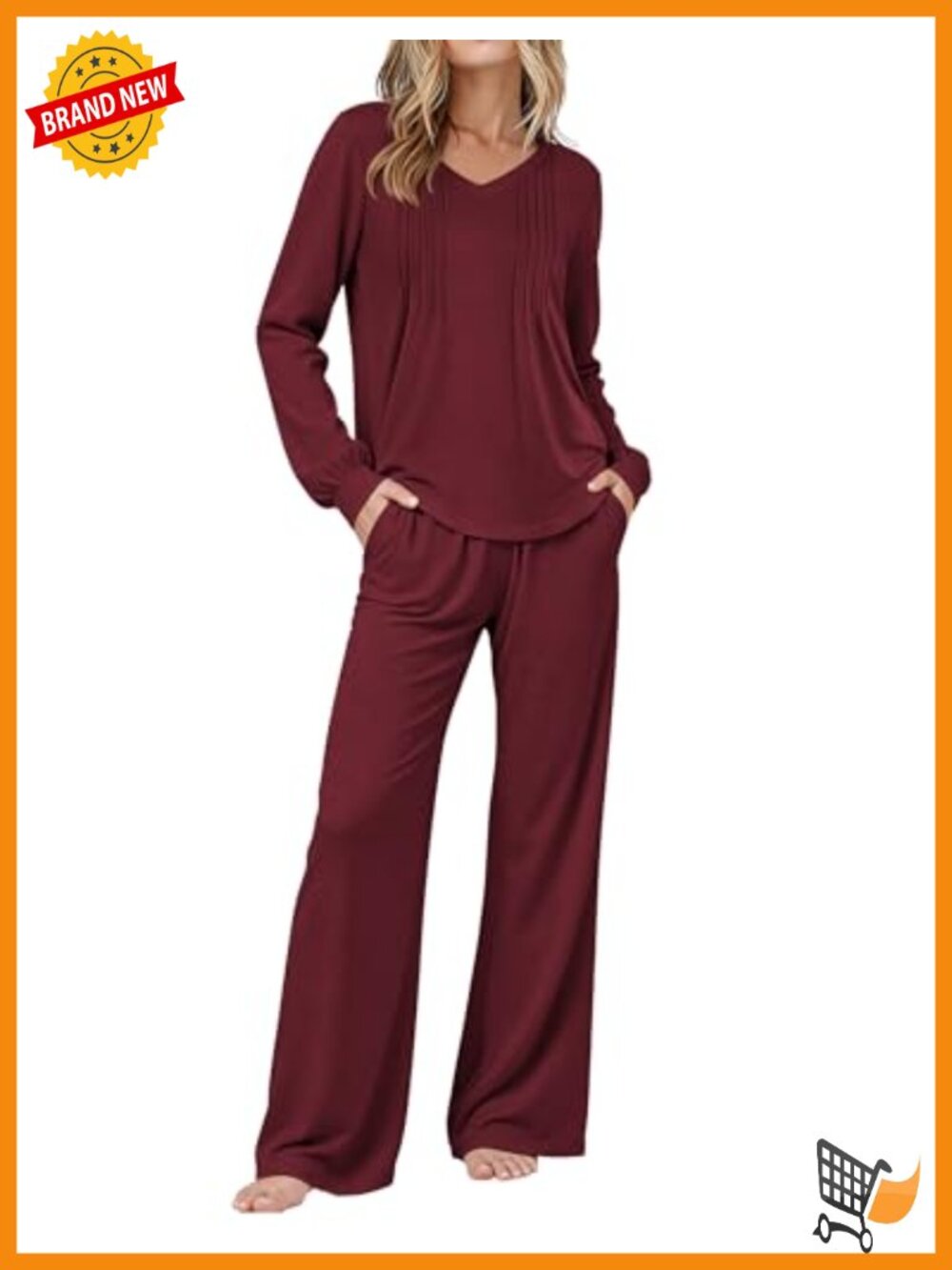 Women's Long Sleeve Pajama Set 2 Piece Lounge Set Polyester Spandex Sleepwear